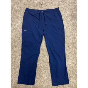 Cherokee Workwear Navy Blue Scrub Pants Mens 2XL Tall WW190T Cargo Drawstring